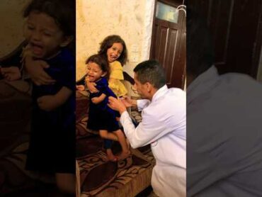 ااو اااو خايفة من الابرة 💉💉😂😭ياحرام سخنانة