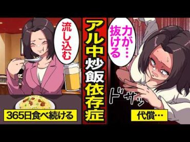 【漫画】35歳アル中チャーハン依存症女の末路。毎日4杯以上飲む…深夜に炒飯を食べ続けた結果…【メシのタネ】