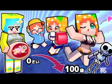 【 生まれてから死ぬまで💀】0歳〜100歳までありえない人生を体験できるマインクラフト！(ぴこみんず)選択ゲーム
